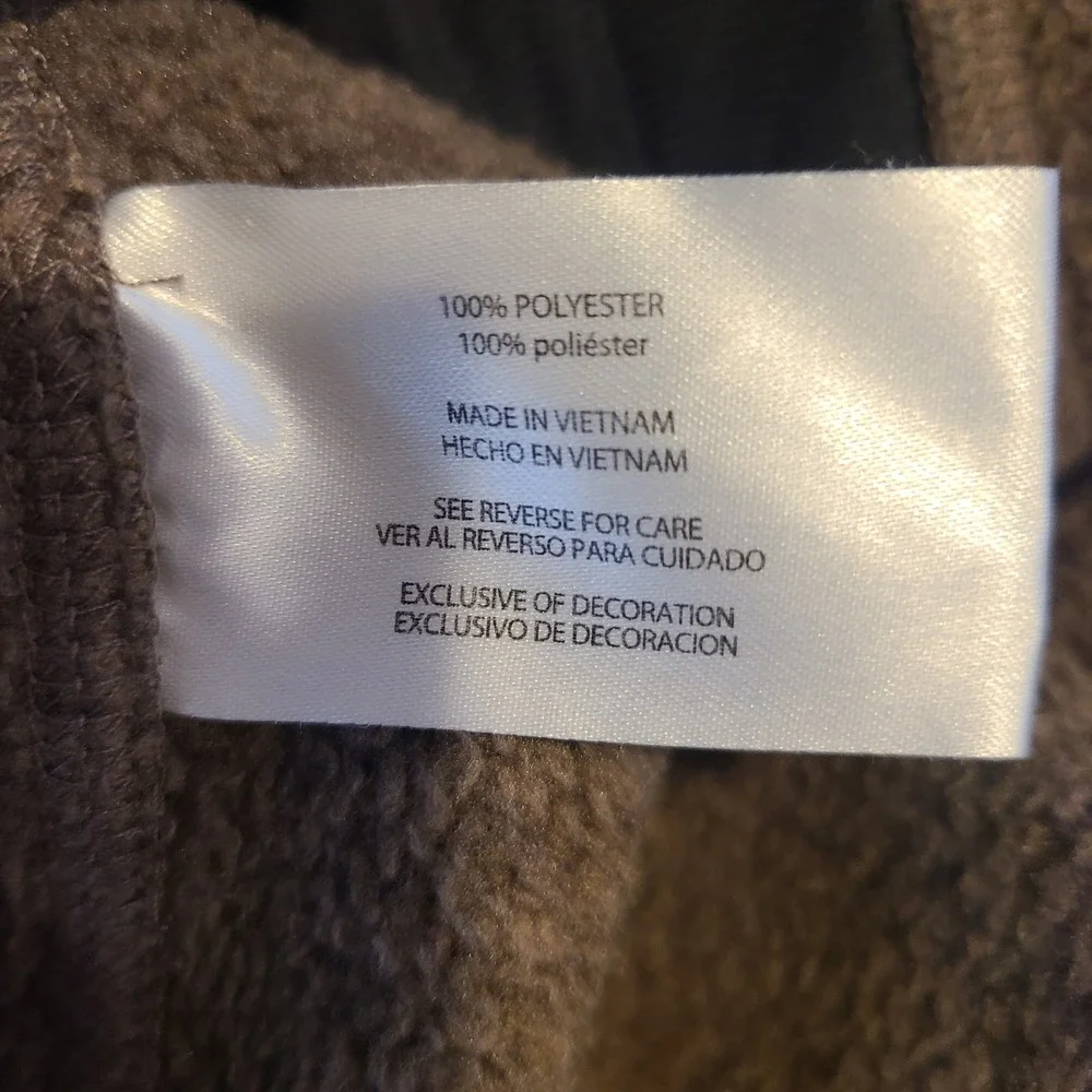 Orvis Mens XXL Brown Marled Sweater Fleece Full Zip Outdoor Vest Denali